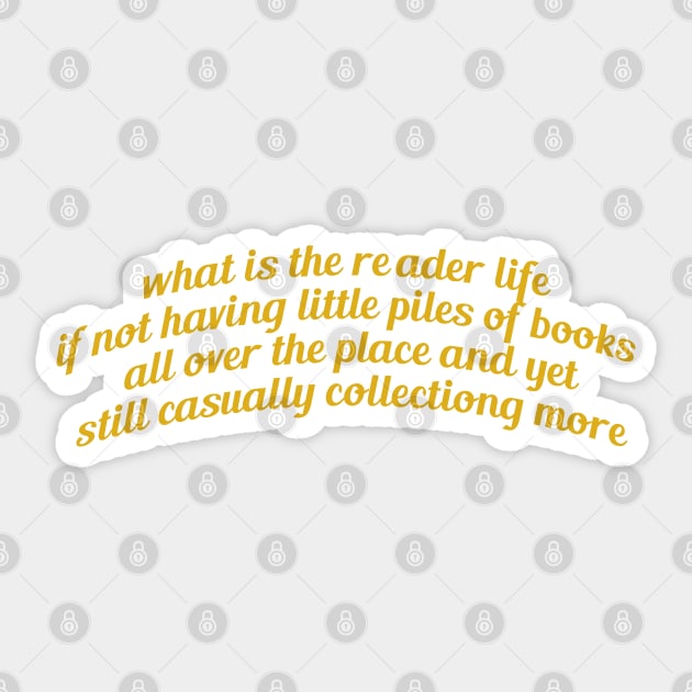 The Reader Life Sticker by MoviesAndOthers